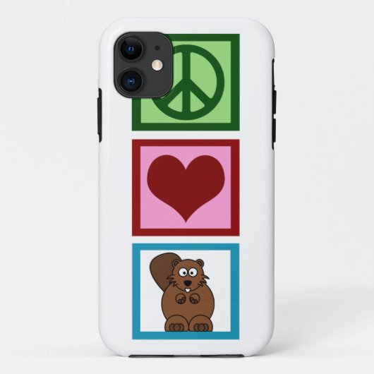 Peace Love Beavers Case-Mate iPhone Case (Achterkant)
