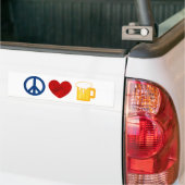 Peace Love Beer Bumpersticker (Op Truck)