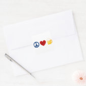 Peace Love Beer Vierkante Sticker (Envelop)
