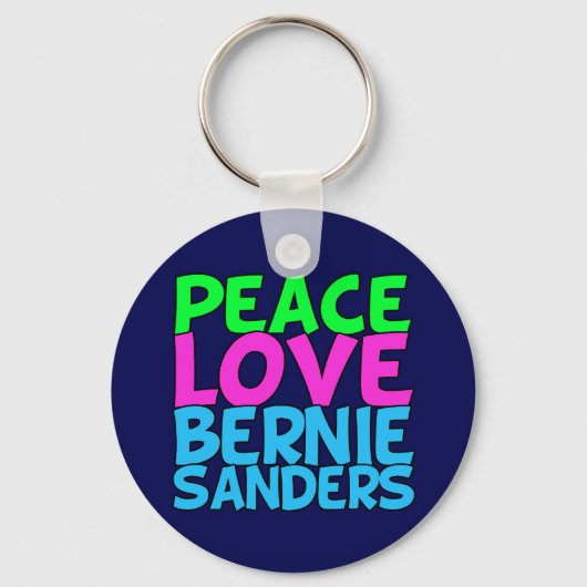 Peace Love Bernie Sanders Sleutelhanger (Voorkant)