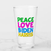 Peace Love Biden Harris Glas (Voorkant)