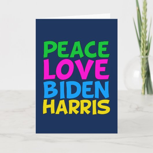 Peace Love Biden Harris Kaart (Voorkant)