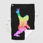 Peace Love Bigfoot Golfhanddoek (Insitu)