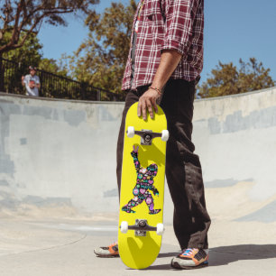 Peace Love Bigfoot Hippie Funny Bigfoot Lover Skateboard