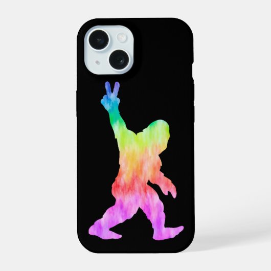 Peace Love Bigfoot iPhone 15 Hoesje (Achterkant)