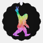 Peace Love Bigfoot Ornament Kaart (Voorkant)