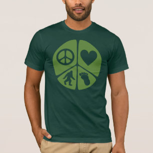 Peace Love Bigfoot T-shirt