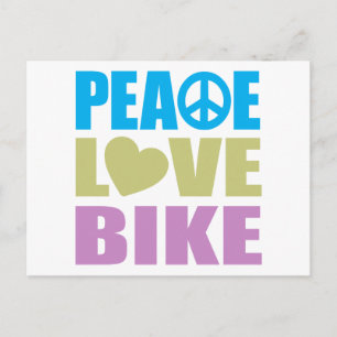 Peace Love Bike Briefkaart