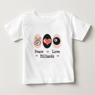 Peace Love Billiards Baby T-shirt