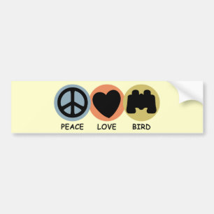 Peace Love Bird Bumpersticker