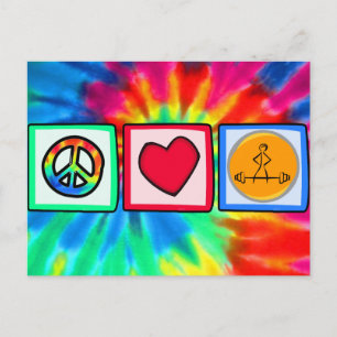 Peace, Love, Bodybuilding Briefkaart