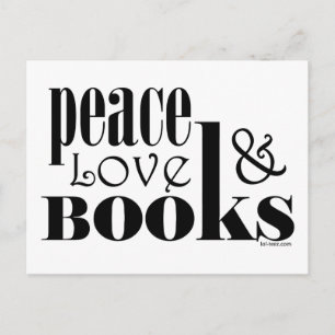 Peace Love Books Briefkaart