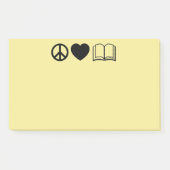 Peace, Love & Books Post-It Notes (Devant)