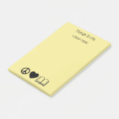 Peace, Love & Books Post-It Notes (Incliné)