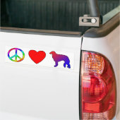 Peace Love Borzois Bumpersticker (Op Truck)