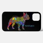 "Peace Love & Boston Terriers" Pop Art iPhone Case (Achterkant (horizontaal))