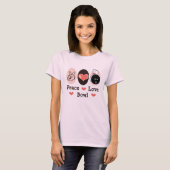 Peace Love Bowl Organic Tee Shirt (Voorkant volledig)