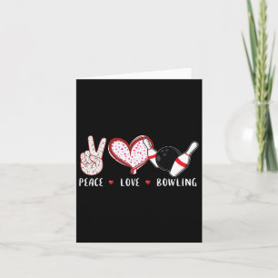 Peace Love Bowling Bowler League Team Gifts Mannen Kaart