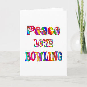 Peace Love Bowling Kaart