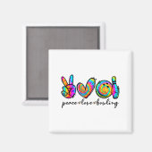 Peace Love Bowling Tie Dye Funny Bowling Lovers  Magneet (Voorkant / Achterkant)