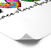 Peace Love Bowling Tie Dye Funny Bowling Lovers Poster (Hoek)