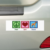 Peace Love Boxers Cute Boxer Dog Bumpersticker (Op auto)