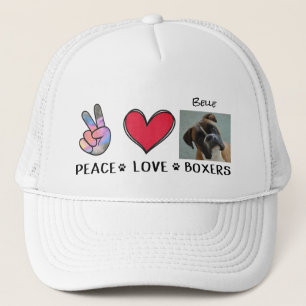 Peace Love Boxers Hondenliefhebbers Trucker Pet