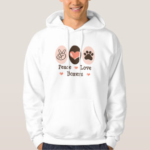 Peace Love Boxers Hooded Sweatshirt