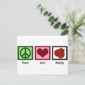 Peace Love Boxing Briefkaart (Staand voorkant)