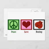 Peace Love Boxing Briefkaart (Voorkant / Achterkant)