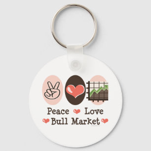 Peace Love Bull Market Sleutelhanger