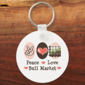 Peace Love Bull Market Sleutelhanger (Voorkant)
