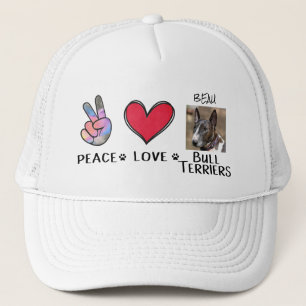 Peace Love Bull Terriers Hondenliefhebbers Trucker Trucker Pet