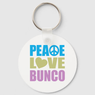 Peace Love Bunco Sleutelhanger