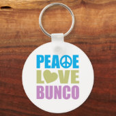 Peace Love Bunco Sleutelhanger (Voorkant)