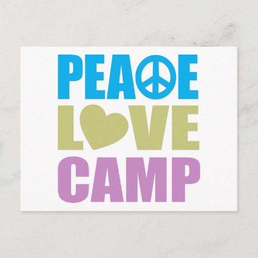 Peace Love Camp Briefkaart (Voorkant)