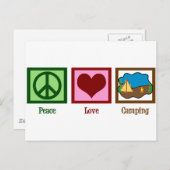 Peace Love Camping Briefkaart (Voorkant / Achterkant)