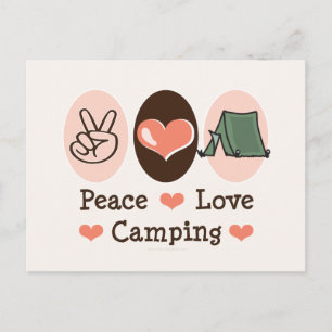 Peace Love Camping Briefkaart