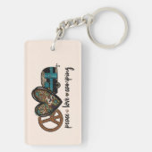 Peace Love Camping Sleutelhanger (achterkant)