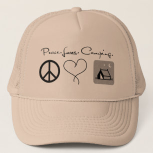 Peace Love Camping Trucker Hats Trucker Pet
