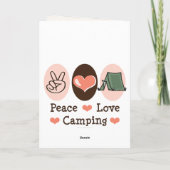 Peace Love Camping Wenskaart Kaart (Achterkant)
