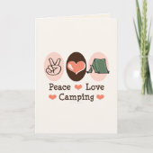 Peace Love Camping Wenskaart Kaart (Voorkant)