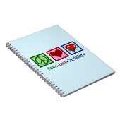 Peace Love Cardiology-kerst Notitieboek (Rechterzijde)