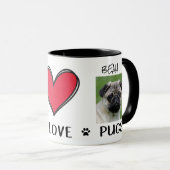 Peace Love Carlins Love Mug (Devant droit)