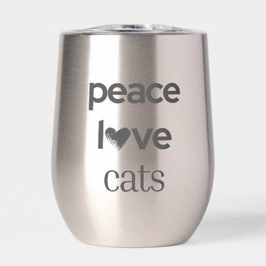 Peace Love Cats Cat Mom Lover Modern Motivational (Avant)