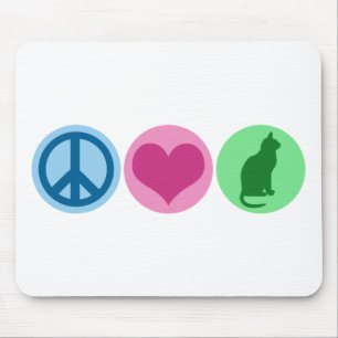 Peace Love Cats Muismat