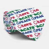 Peace-Love-Cats Stropdas (Opgerold)