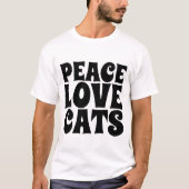 PEACE LOVE CATS, T-shirts Chat & sweatshirt (Devant)