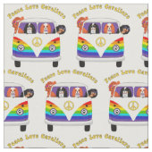 Peace Love Cavaliers Le Roi Charles Spaniel Tissu (Fermer)