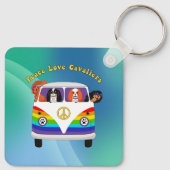 Peace Love Cavaliers Sleutelhanger (Achterkant)
